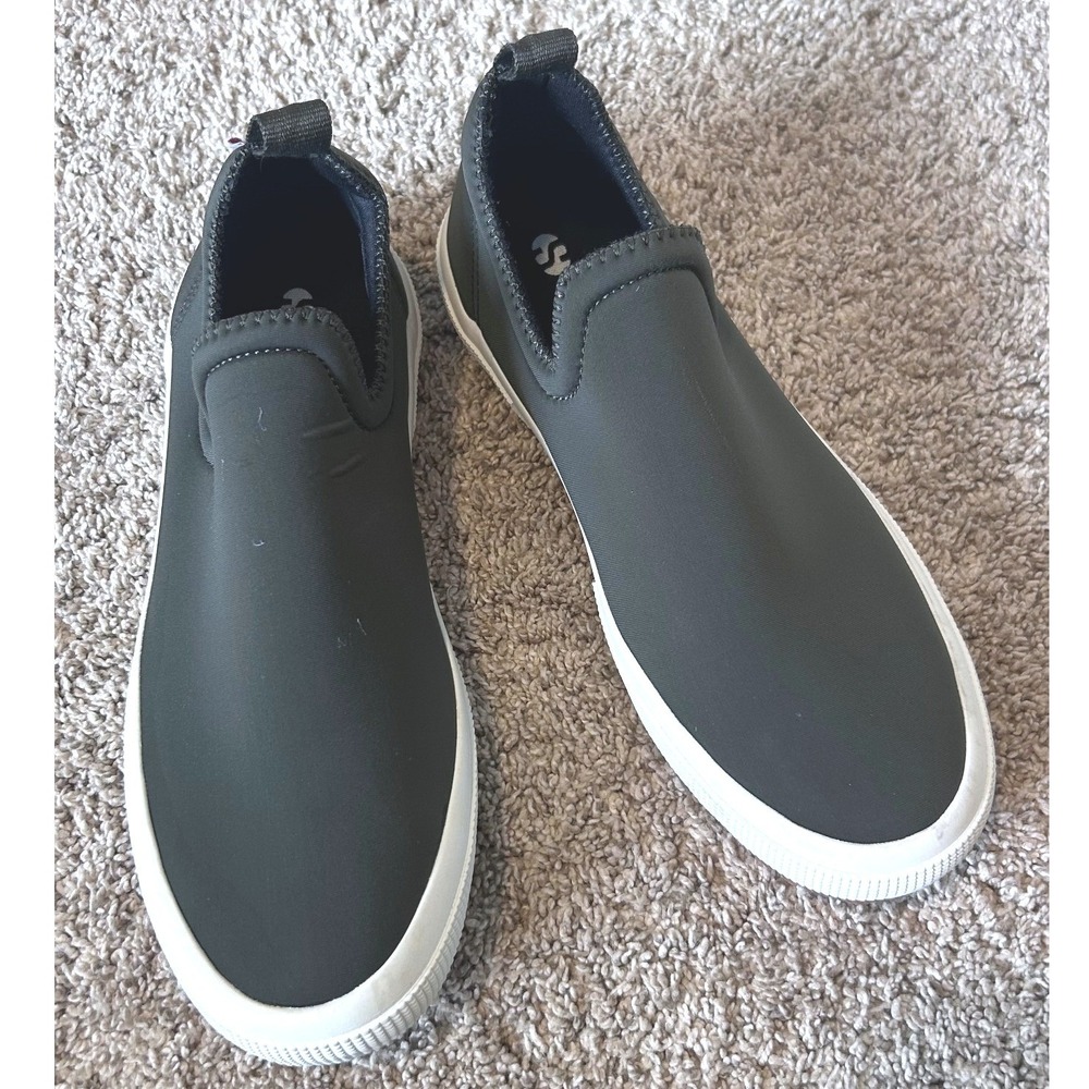 Superga Olive Green Neoprene Minimalist Streetwear Slip‎ On Shoes SZ M 8.5/W 10